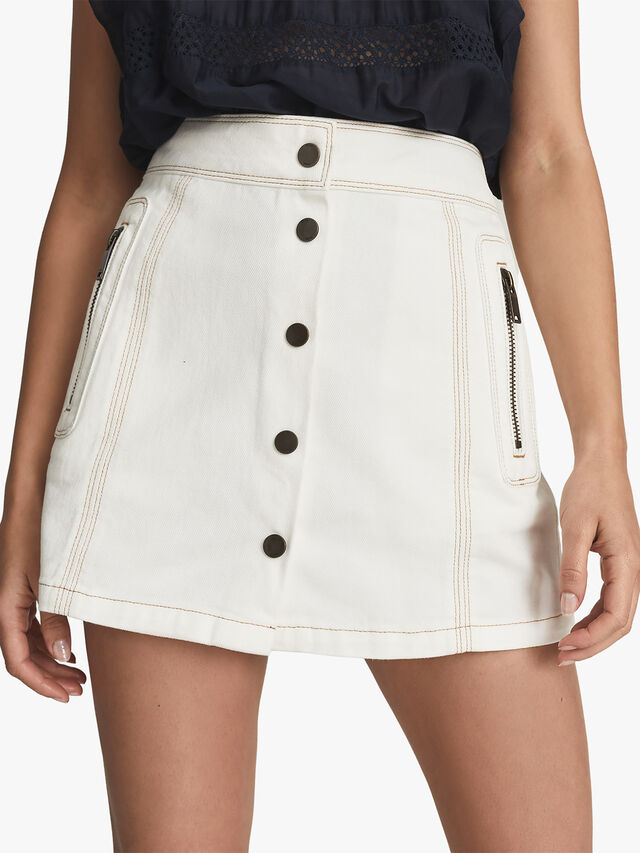 HAILEY Denim Mini Skirt